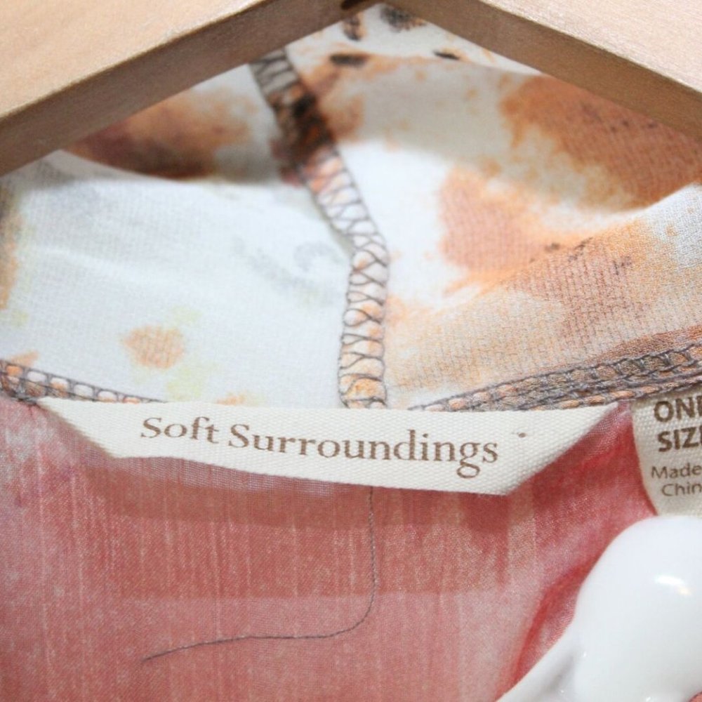 Soft Surroundings Sheer Crochet Adriana Open Vest Brown Women's Size OS H12785 - Picture 6 of 11